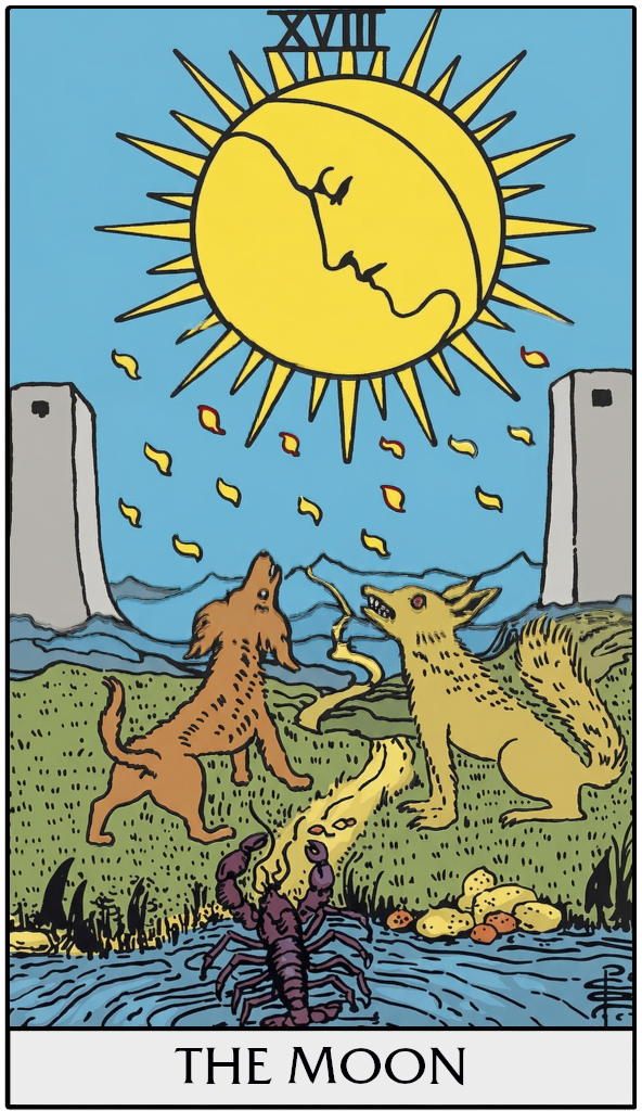 The Moon tarot card
